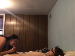 18 ans, Amateur, Sucer une bite, Queue, Hd, Chevaucher, Suçant, Adolescente