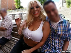 素人, デカ尻, デカパイ, ブロンド, フェラチオ, バック, 淫乱熟女, オッパイの