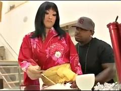 Asiático, Verga grande, Negro, Ébano