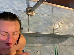 Anal sauna part 6, straight in the ass, then slut sucks