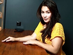 素人, デカ尻, デカパイ, 茶髪の, 指いじり, オナニー, 一人, ストリッピング