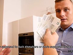 Blond, Bedriegen, Man die toekijkt, Hd, Geld, Gezichtspunt, Kousen, Vrouw