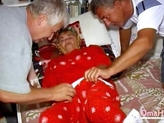 Two Guys Seducing One Grandma And Enjoys Sex With Her