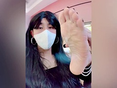 Amateur, Asiático, Pies, Fetiche, Fetiche de pies, Lamidas, Transexual