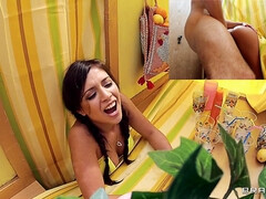 アナル, 茶髪の, イマラチオ, チン, 軟体, キス, なめる, ラフ