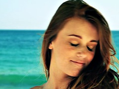Chica, Playa, Belleza, Tetas grandes, Morena, Público, Pelirrojo, Tetas