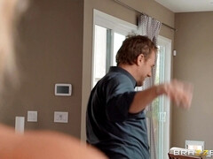 浴室, デカ尻, デカパイ, ブロンド, 巨乳な, 浮気者, シャワー, 妻