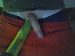 Shaved balls vacuum pump with cock pump and cock masturbating with condom