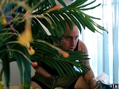 デカパイ, ブロンド, フェラチオ, イマラチオ, チン, オナニー, ガリガリ, オッパイの