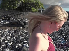 Strand, Sperma, Flashing, Voetbeurt, Olie, Orgasme, Buiten, Openbaar