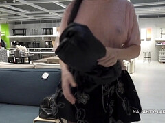 デカパイ, 淫乱熟女, 乳首, 公共, オマンコ, 一人, オッパイの, 濡れ