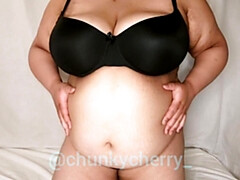 Burps And Belly Play With A Very Gassy Chunky Cherry Bbw