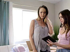 Europees, Lesbisch, Masturbatie, Moeder die ik wil neuken, Tiener