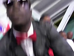 Grote lul, Grote mammen, Bruinharig, Groepseks ejactulatie, Sperma shot, Groepseks, Groep, Interraciaal