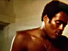 Blasen, Spermaladung, Behaart, Interrassisch, Flotter dreier, Vintage