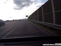 Leie, Schlampe, Blasen, Auto, Tschechisch, Hd, Selbstgemacht, Schreiend