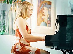 Grosser schwanz, Blasen, Paar, Hundestellung, Pornostars, Muschi, Überraschung, Titten