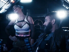 Gros seins, Sucer une bite, Brunette brune, Plantureuse, Tir de sperme, Faciale, Branlette thaïlandaise, Hard