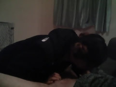 My Wifey Throating my Cherry Pal and Gulp