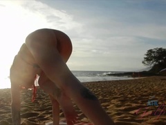 Salle de bains, Papa, De plein air, Culottes ou slips, Pov, Public, Voyeur, Mouillée