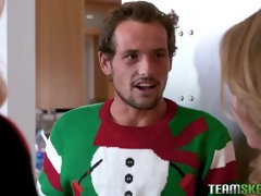 Universiteit, Hondjeshouding, Likken, Natuurlijke tieten, Kort haar, Mager, Rok, Tieten likken