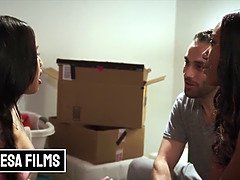 アフリカ人, フェラチオ, 顔面騎乗, Hd, なめる, オマンコ, ティーン, 三人