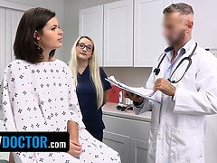 Dharma Jones is a naughty patient who craves the Doctor's big fat cock for cure