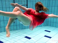 18, 女, フェティッシュ, プール, 公共, 剃毛, ティーン, 水中