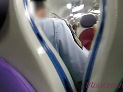 Leie, Cfnm, Flashen, Masturbation, Im freien, Muschi, Zug, Spanner