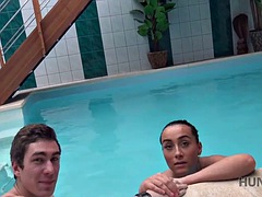 HUNT4K. The owner of a small spa center seduces the brunette bitch Anna Rose for sex