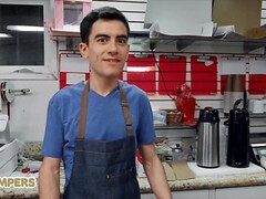 デカパイ, 茶髪の, チン, 女 人男 人, 異人種間, 現実, 馬乗り, おもちゃ