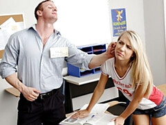 18, デカ尻, ブロンド, フェラチオ, バック, 自然山雀, ティーン, オッパイの