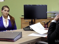 Grosse titten, Braunhaarige, Vollbusig, Schwanz, Hardcore, Hd, Milf, Büro