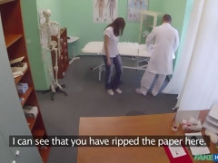 Enthousiasteling, Stel, Masseren, Verpleegster, Gezichtspunt, Kut duiken, Uniformpje, Bekijker