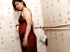 Indian Bhabhi Fucked Hard in Bathroom by Devar - Newly Married Desi Sex