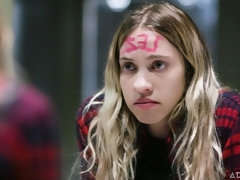 Cul, Salle de bains, Blonde, Embrassement, Lesbienne, Masturbation, Chatte, Dénudage