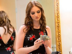 ブロンド, フェラチオ, 毛深い, なめる, 下着, 淫乱熟女, ストッキング, オッパイの