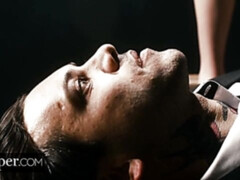 お尻, ブロンド, バック, 服従, ゴム, なめる, 剃毛, ティーン