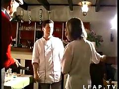 Leie, Tussi, Blasen, Braunhaarige, Hardcore, Flotter dreier, Titten, Vintage