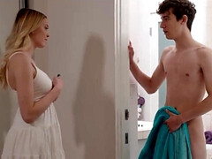 デカチン, ブロンド, フェラチオ, 兄弟, 捕まる, オマンコ, ティーン, 締まりの良い