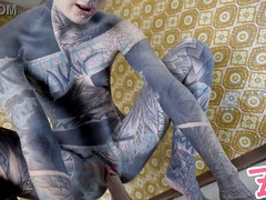 Cul, Doigter, Gothique, Énorme, Masturbation, Orgasme, Solo, Jouets