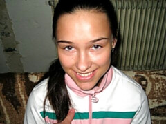 Adorable brunette babe Victoria Sweet rides on a big dick with love