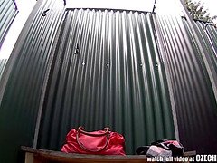 素人, チェコ, Hd, プール, 公共, 現実, 一人, のぞき