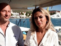 Boat bang with a big boobs blonde who seeks hard sex