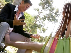 Open minded asain teen taboo fucked by white stepdad