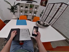 3 dimensionaal, Grote lul, Blond, Sperma in gezicht, Harig, Gezichtspunt, Mager, Tieten likken