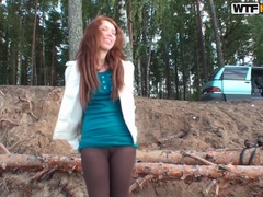 Пляж, Мастурбация, На природе, Колготки, На публике