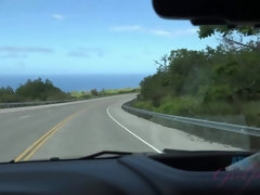 Минет, Брюнетки, Эксгибиционист, Подружка, На природе, На публике, Сквиртинг, Сиськи