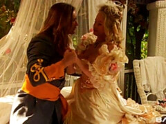 Grosser schwanz, Blondine, Kleid, Flexibel, Lecken, Muschi, Strümpfe, Vintage