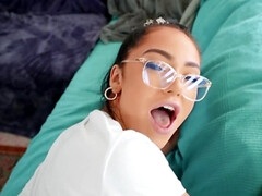 Grosser arsch, Grosse titten, Schwarz, Paar, Brille, Piercing, Pov, Jungendliche (18+)